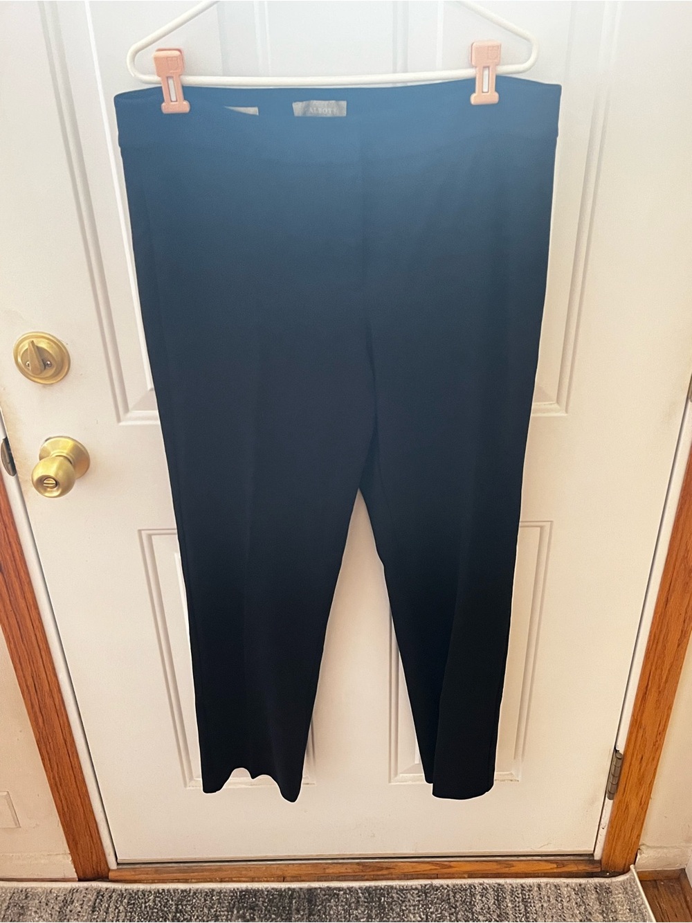 Talbots Navy Stretch Dress Pants Size 14 Career Work Trousers 31” Inseam